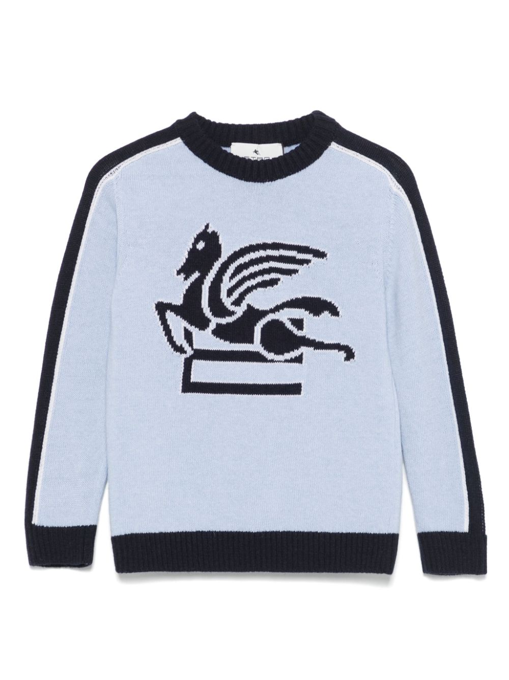 ETRO KIDS Pegaso-jacquard sweater - Blue von ETRO KIDS