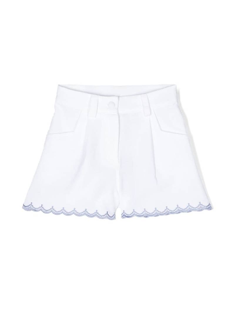 ETRO KIDS Pegaso-motif cotton shorts - White von ETRO KIDS