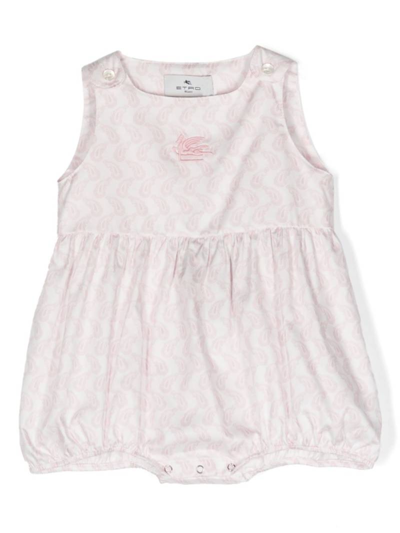 ETRO KIDS Pegaso-motif paisley-print romper - Pink von ETRO KIDS