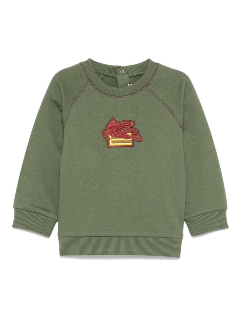 ETRO KIDS Pegaso-motif sweatshirt - Green von ETRO KIDS