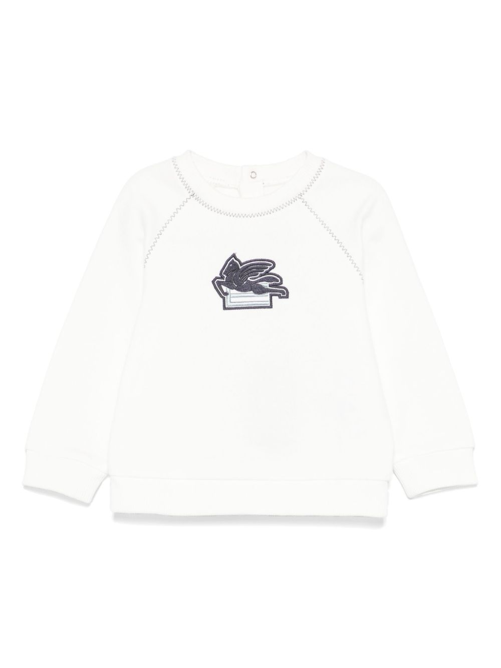 ETRO KIDS Pegaso-patch sweatshirt - White von ETRO KIDS