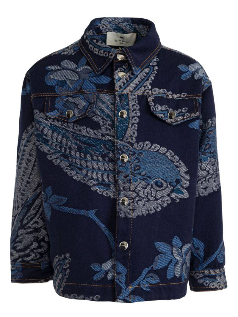 ETRO KIDS denim jacquard shirt jacket - Blue von ETRO KIDS