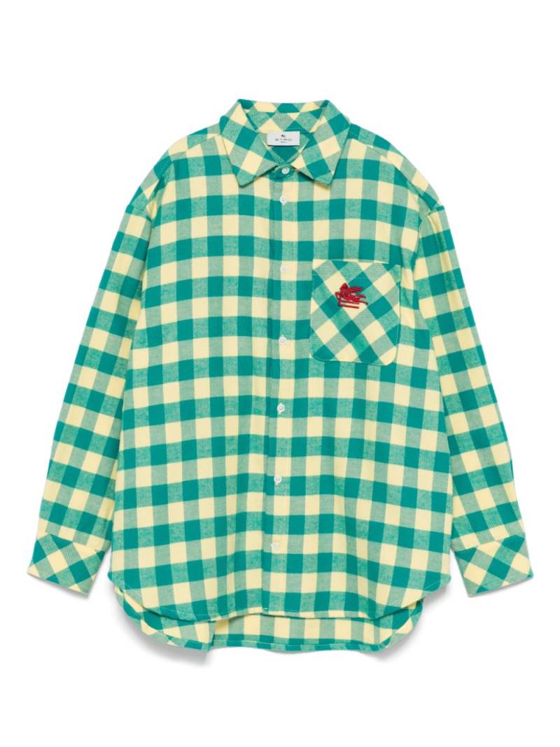 ETRO KIDS gingham-pattern shirt - Green von ETRO KIDS