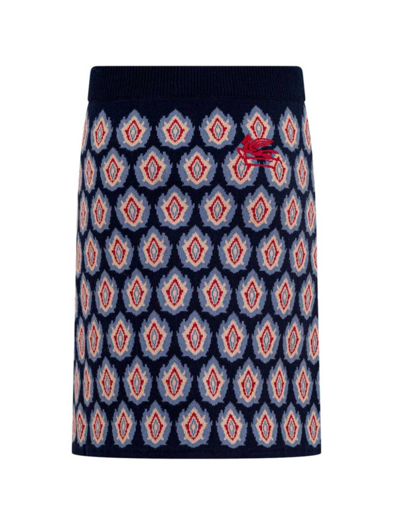 ETRO KIDS knitted straight skirt - Blue von ETRO KIDS