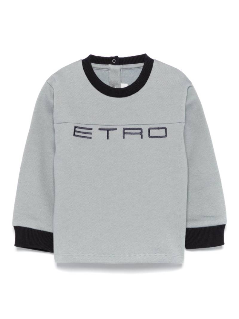 ETRO KIDS logo-embroidered sweatshirt - Blue von ETRO KIDS