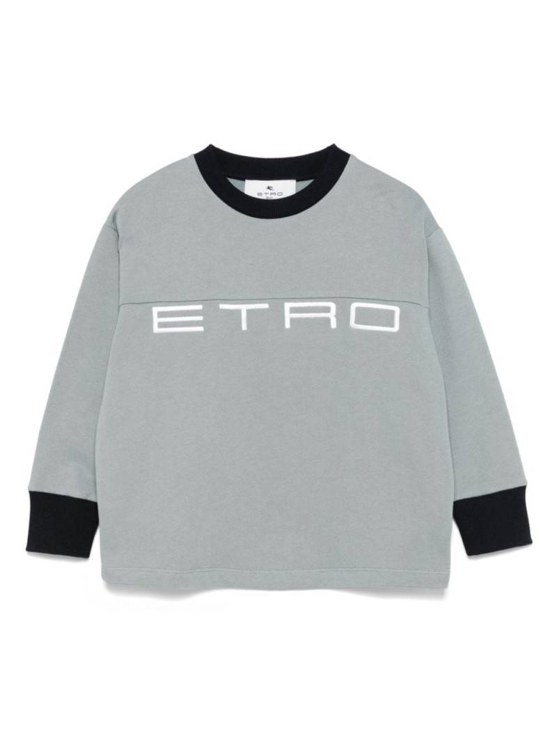 ETRO KIDS logo-embroidered sweatshirt - Blue von ETRO KIDS