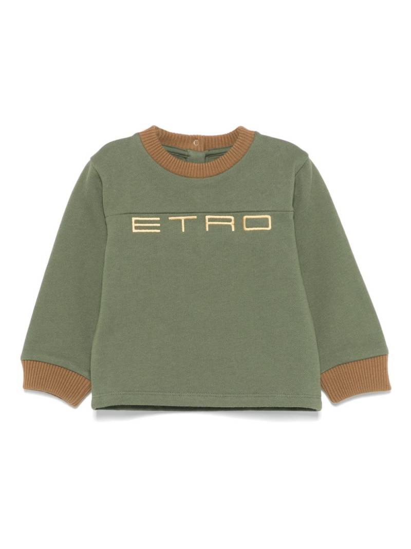 ETRO KIDS logo-embroidered sweatshirt - Green von ETRO KIDS