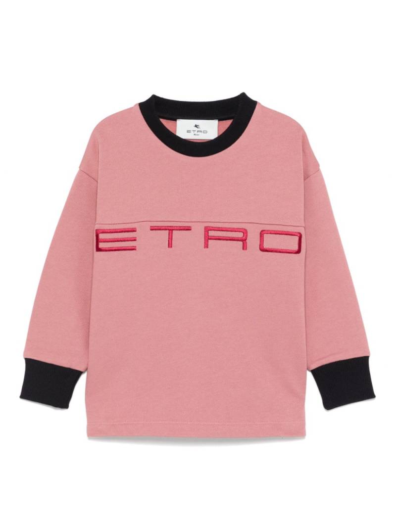 ETRO KIDS logo-embroidered sweatshirt - Pink von ETRO KIDS