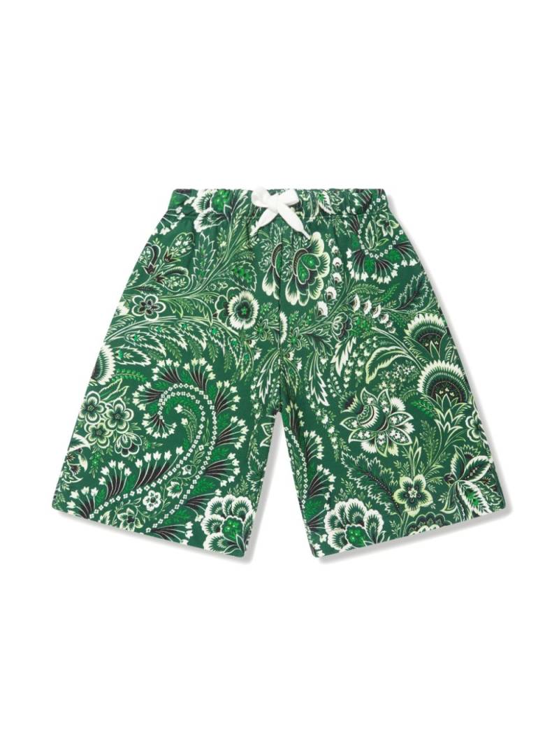 ETRO KIDS paisley-print Bermuda shorts - Green von ETRO KIDS