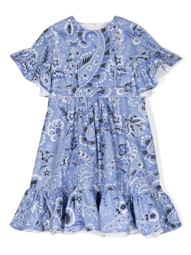 ETRO KIDS paisley-print belted dress - Blue von ETRO KIDS