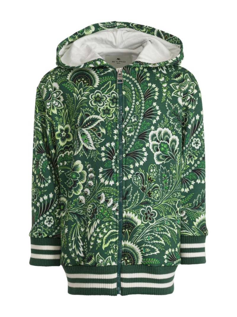 ETRO KIDS paisley-print zip-up hoodie - Green von ETRO KIDS