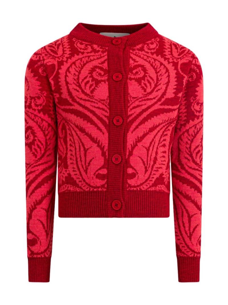 ETRO KIDS patterned-jacquard cardigan - Pink von ETRO KIDS