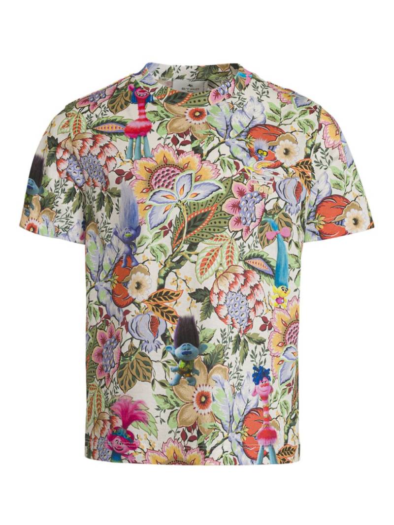 ETRO KIDS x Trolls graphic-print cotton T-shirt - White von ETRO KIDS