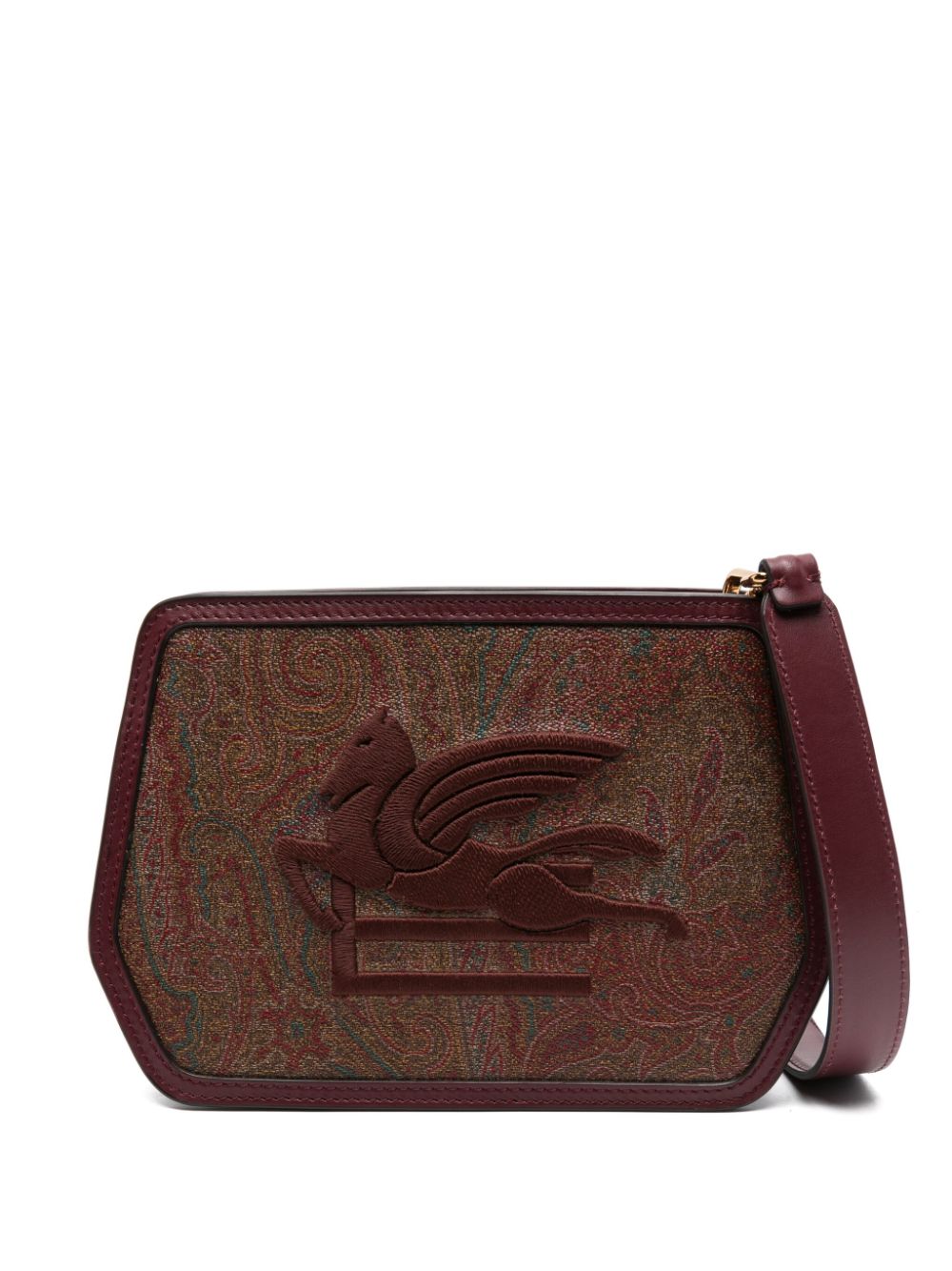 ETRO Essential Pegaso-embroidery crossbody - Brown von ETRO