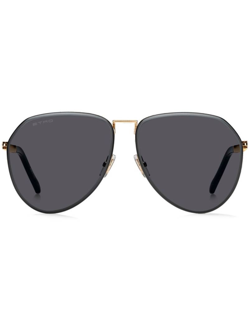 ETRO Luxury pilot-frame sunglasses - Black von ETRO