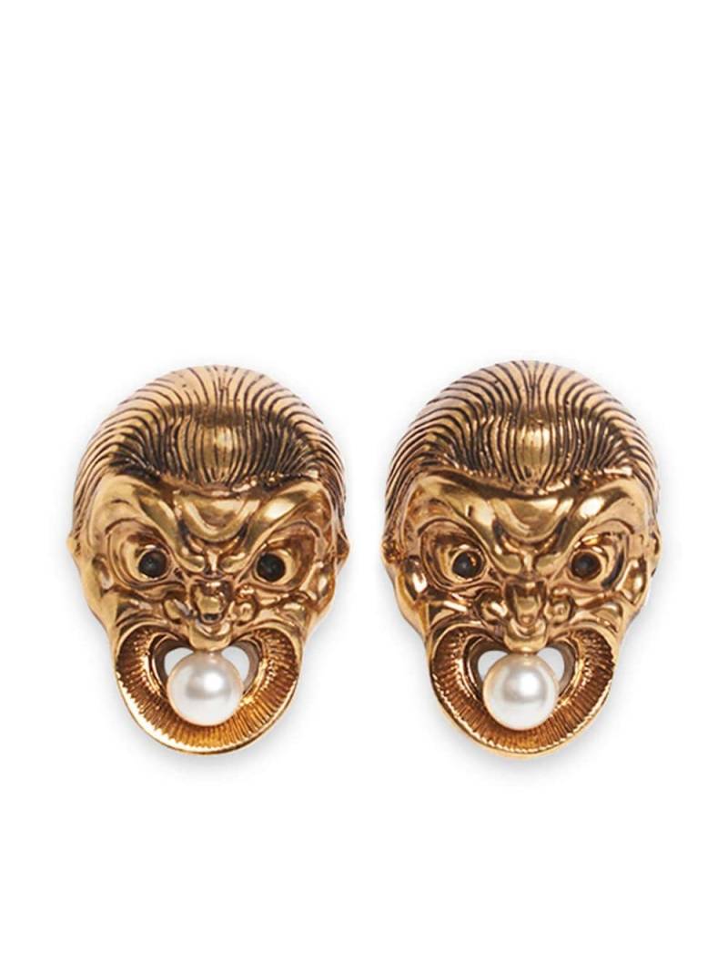 ETRO Masks pearl earrings - Gold von ETRO