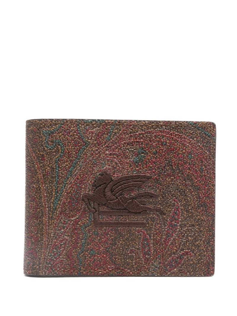 ETRO Pagaso-motif printed wallet - Brown von ETRO