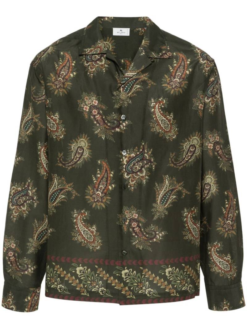 ETRO Paisley-print button-up shirt - Green von ETRO