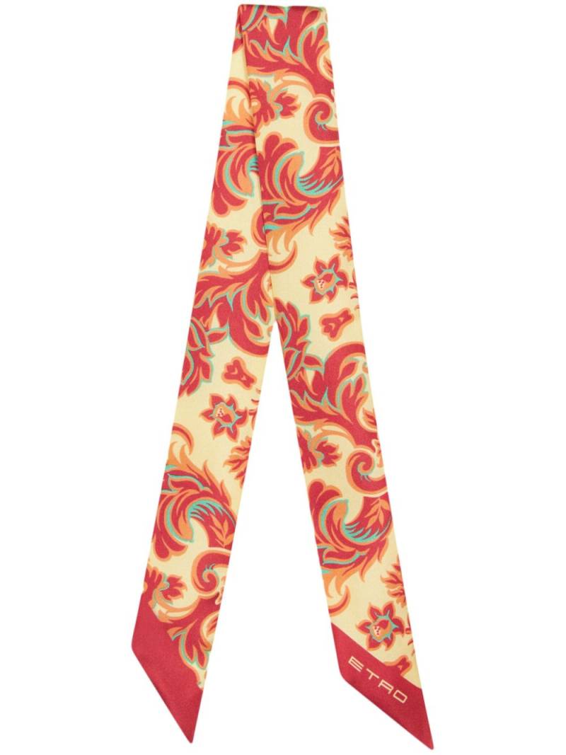 ETRO Paisleyina silk scarf - Red von ETRO