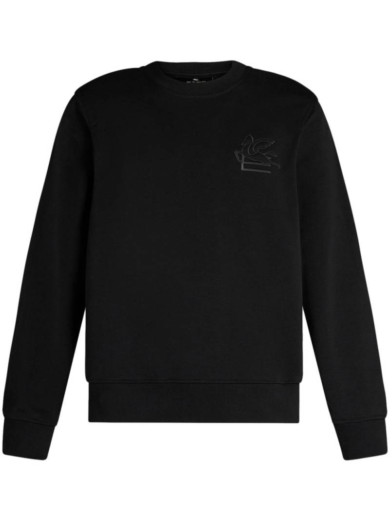 ETRO Pegaso-appliqué crew-neck sweatshirt - Black von ETRO