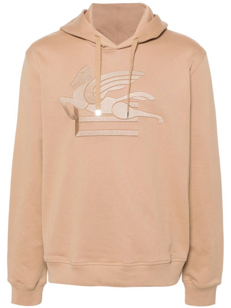 ETRO Pegaso-embroidered hoodie - Neutrals von ETRO