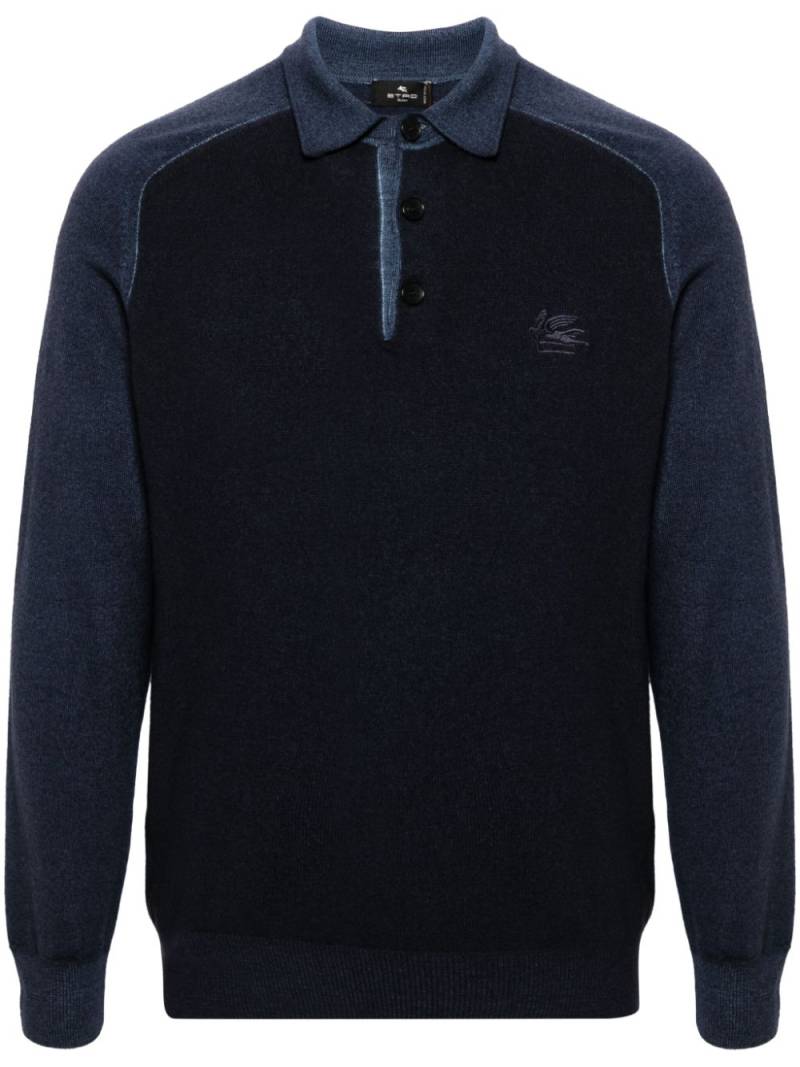 ETRO Pegaso-embroidered polo shirt - Blue von ETRO