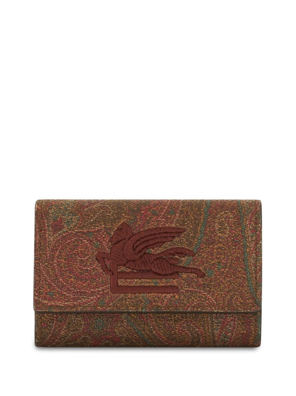 ETRO Pegaso-motif jacquard keyholder - Brown von ETRO