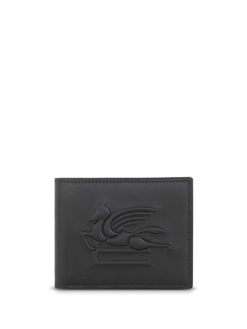 ETRO Pegaso-motif leather wallet - Black von ETRO