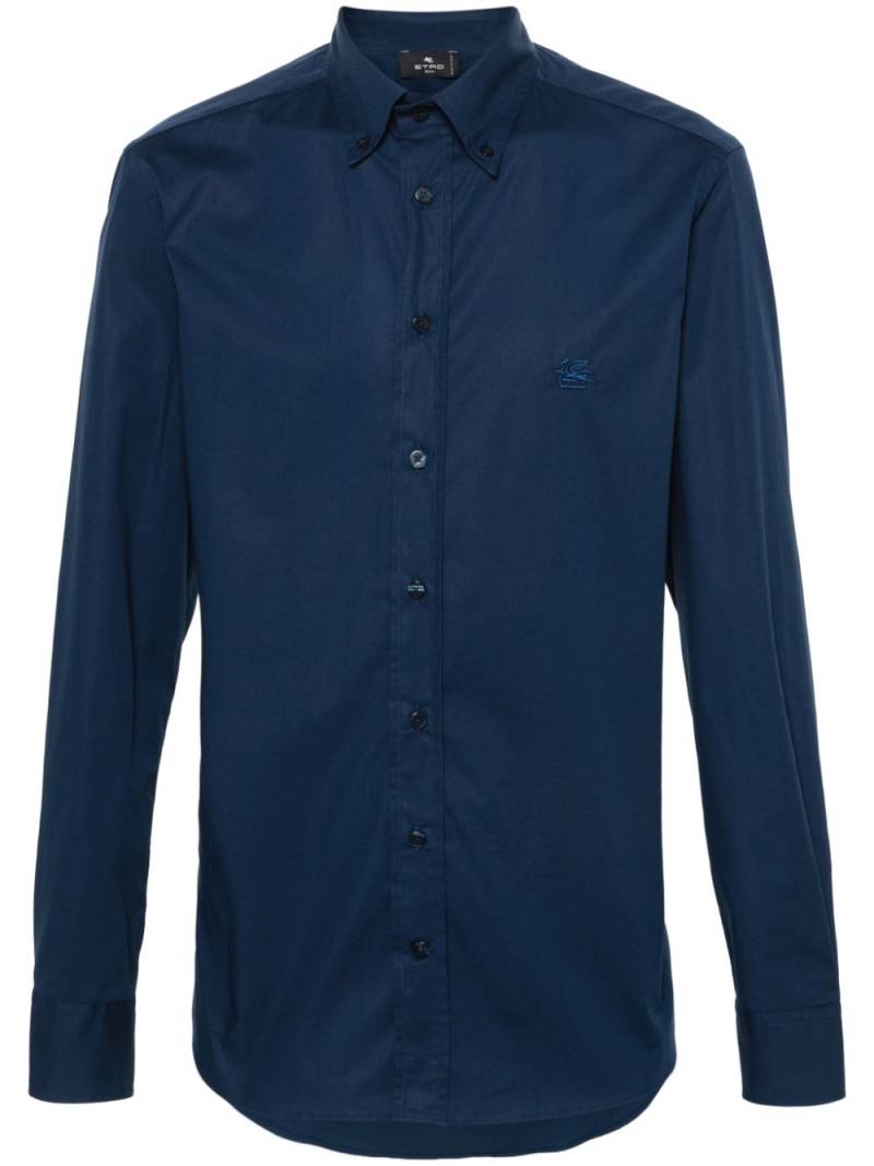 ETRO Pegaso-motif long-sleeve shirt - Blue von ETRO