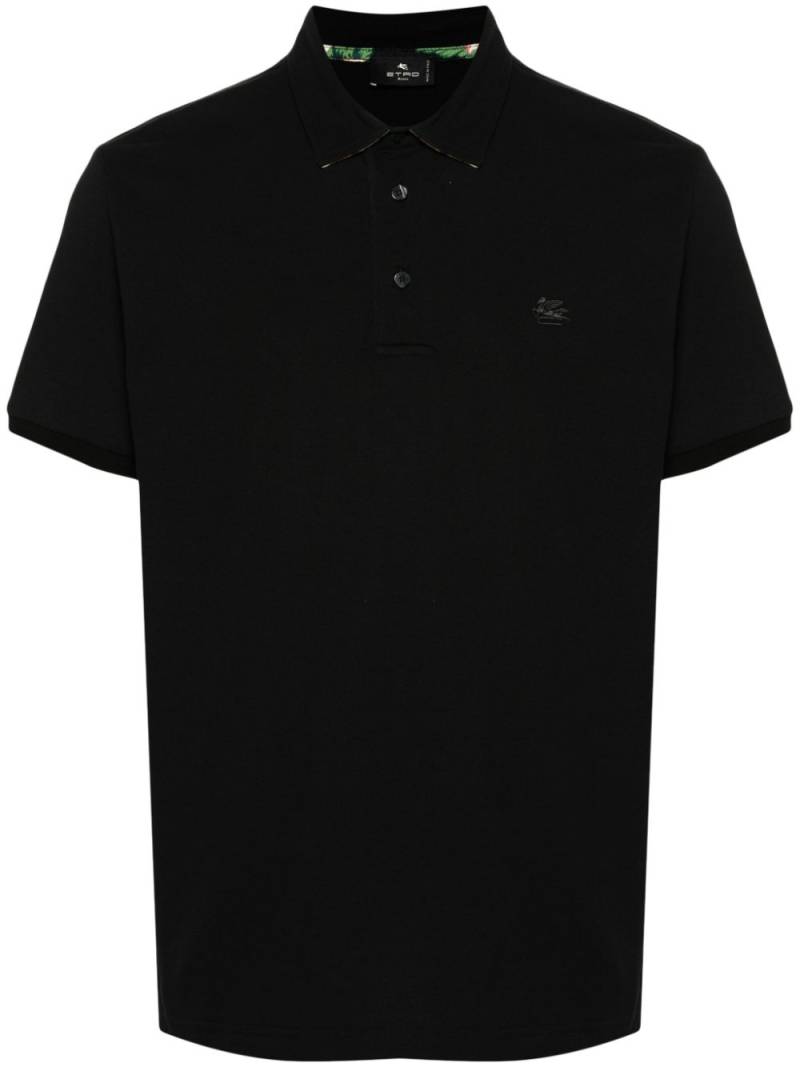 ETRO Pegaso-motif polo shirt - Black von ETRO