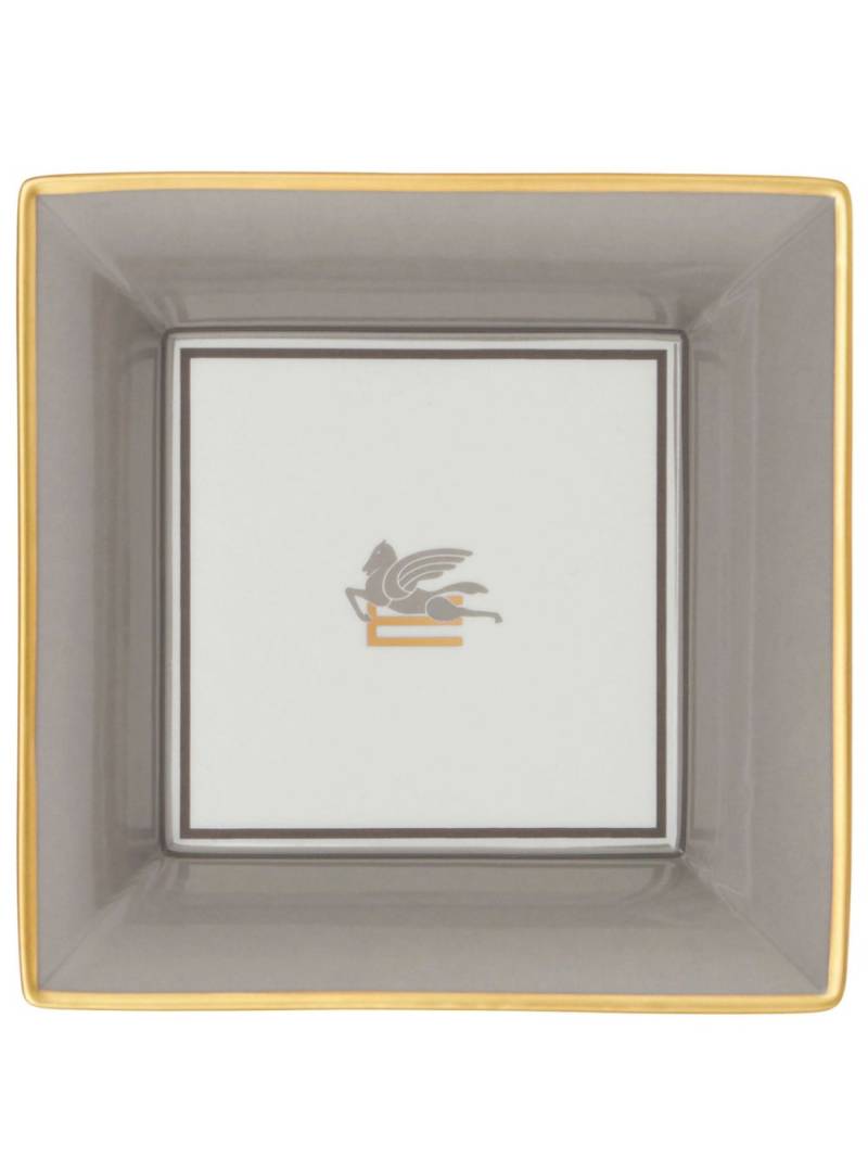 ETRO HOME Pegaso-motif porcelain tray - Grey von ETRO HOME