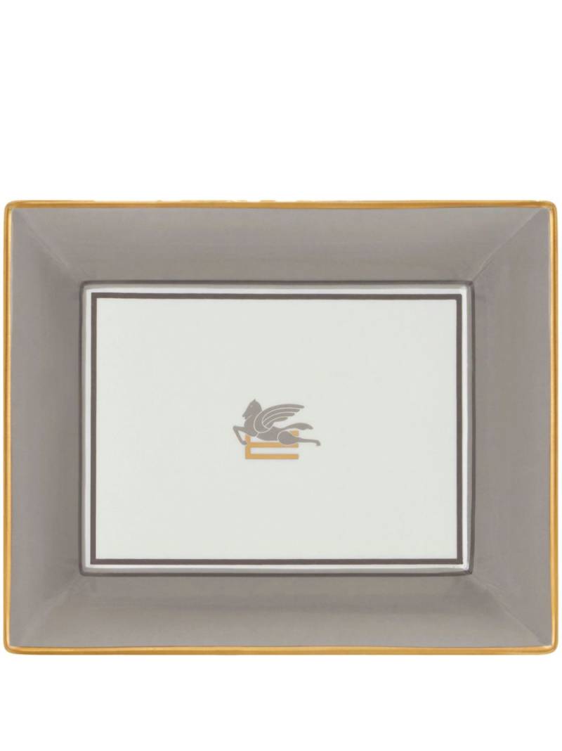 ETRO HOME Pegaso-motif porcelain tray - Grey von ETRO HOME