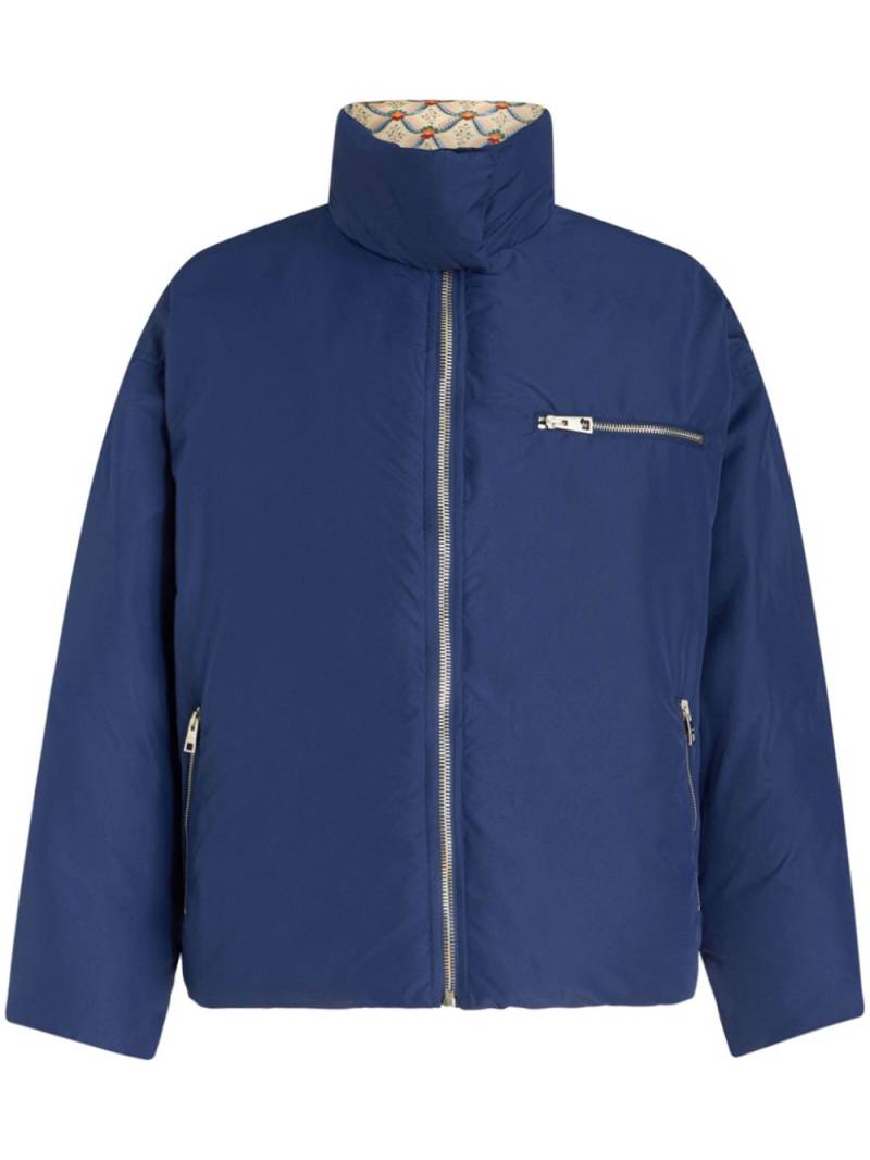 ETRO Pegaso-motif quilted jacket - Blue von ETRO