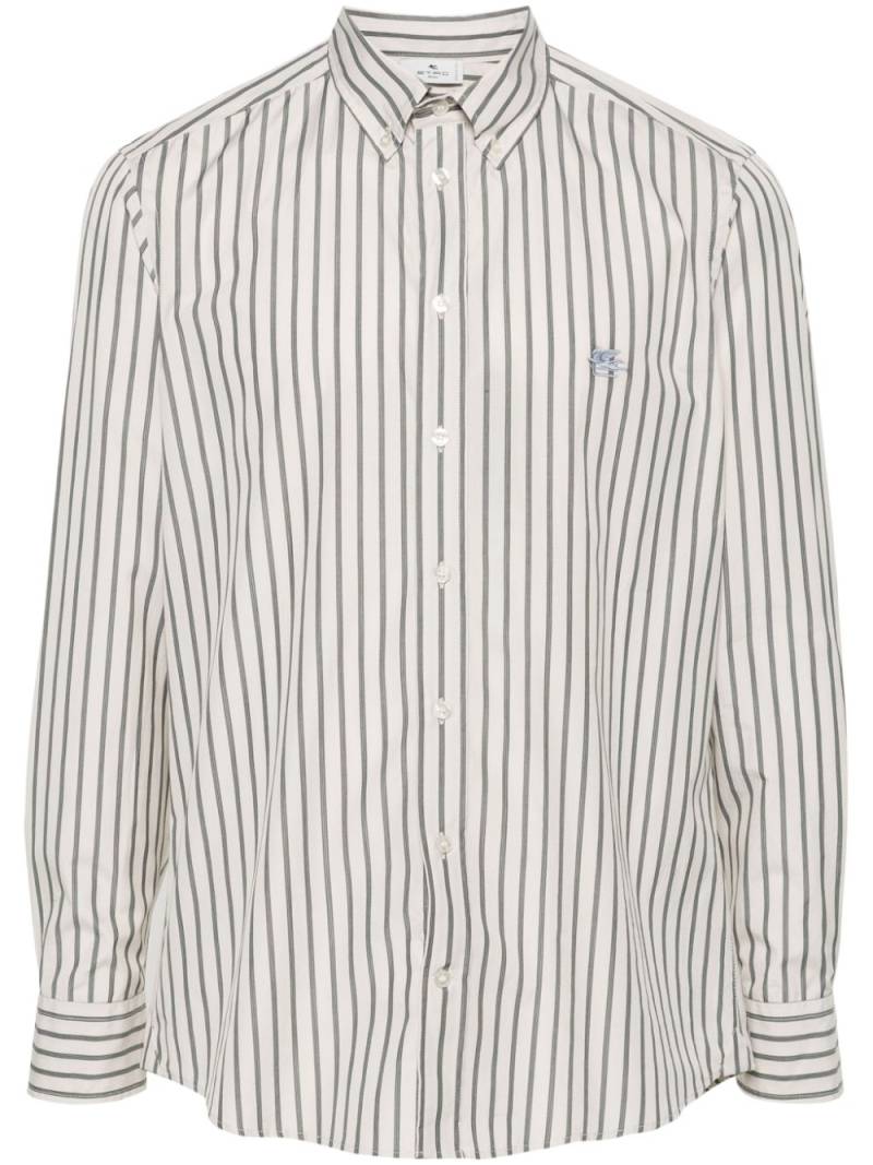 ETRO Pegaso-motif striped shirt - Neutrals von ETRO