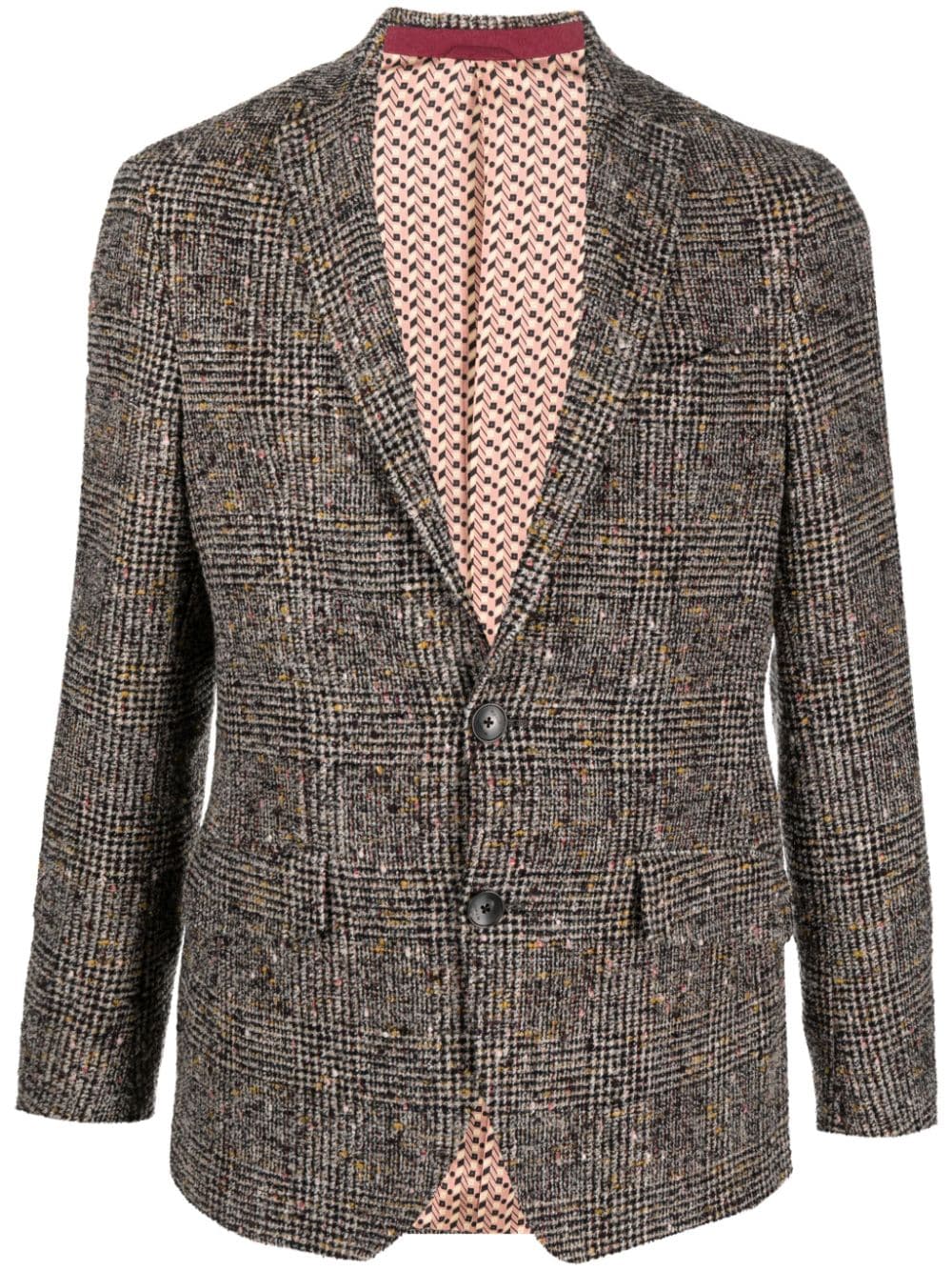 ETRO Roma mélange checkered blazer - Black von ETRO