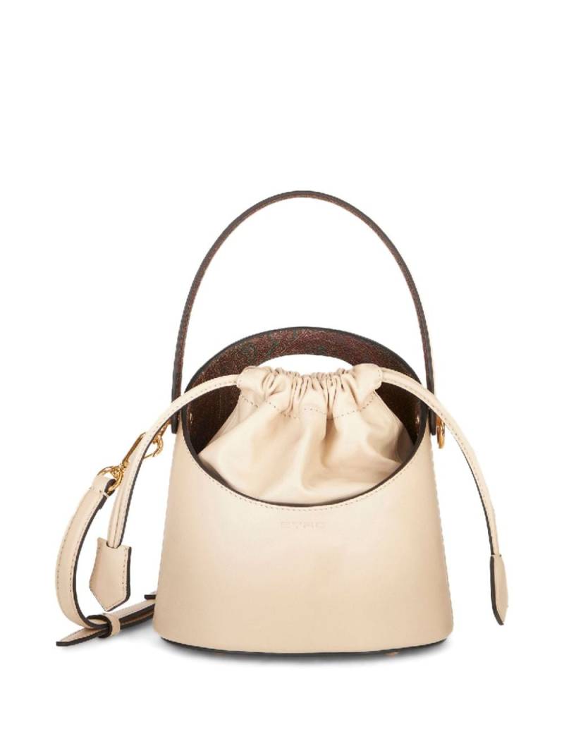 ETRO mini Saturno leather bucket bag - Neutrals von ETRO