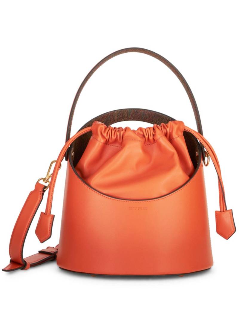 ETRO Saturno leather bucket bag - Orange von ETRO