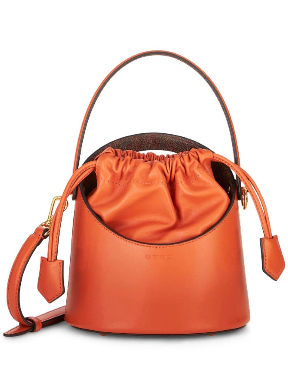 ETRO mini Saturno leather bucket bag - Orange von ETRO