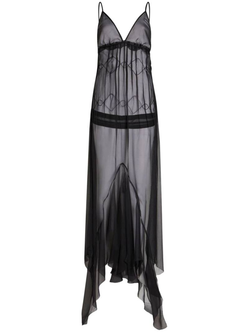 ETRO V-neck silk maxi dress - Black von ETRO