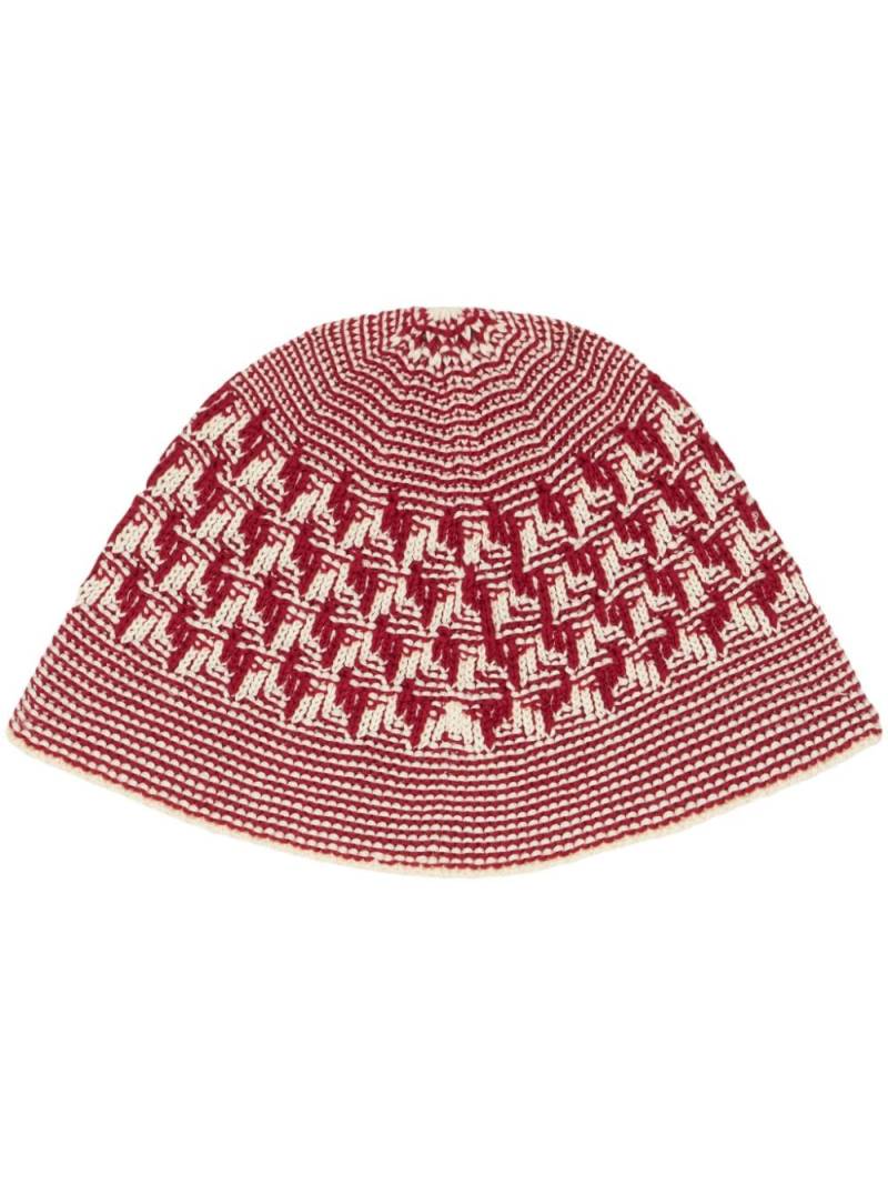 ETRO abstract-pattern cotton beanie - Red von ETRO