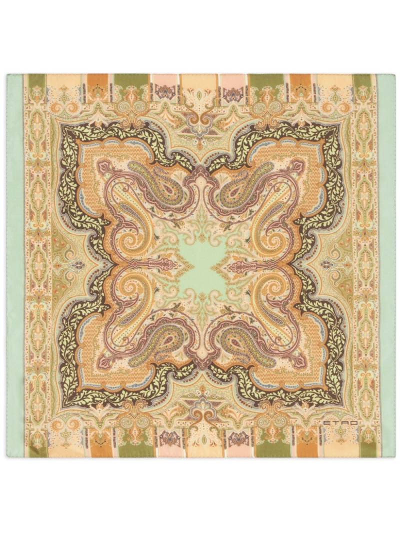 ETRO abstract-print silk pocket square - Neutrals von ETRO