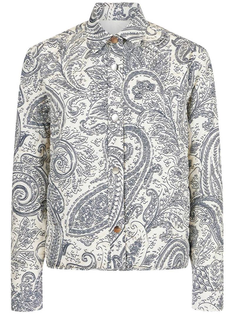 ETRO all-over paisley-print shirt jacket - White von ETRO