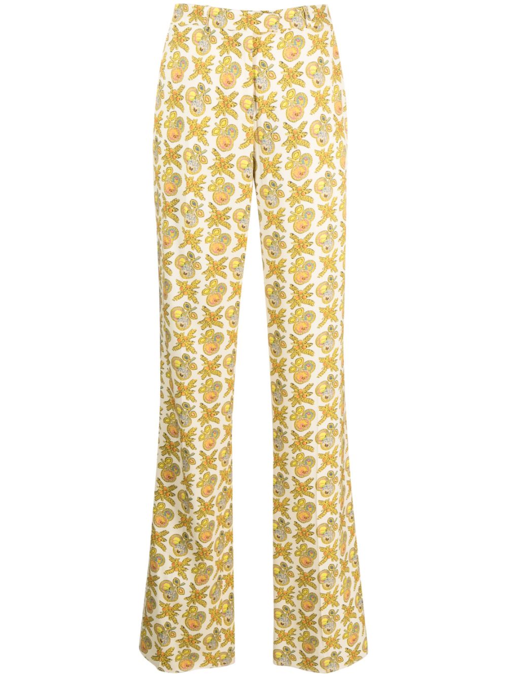 ETRO apple-print straight-leg trousers - Neutrals von ETRO