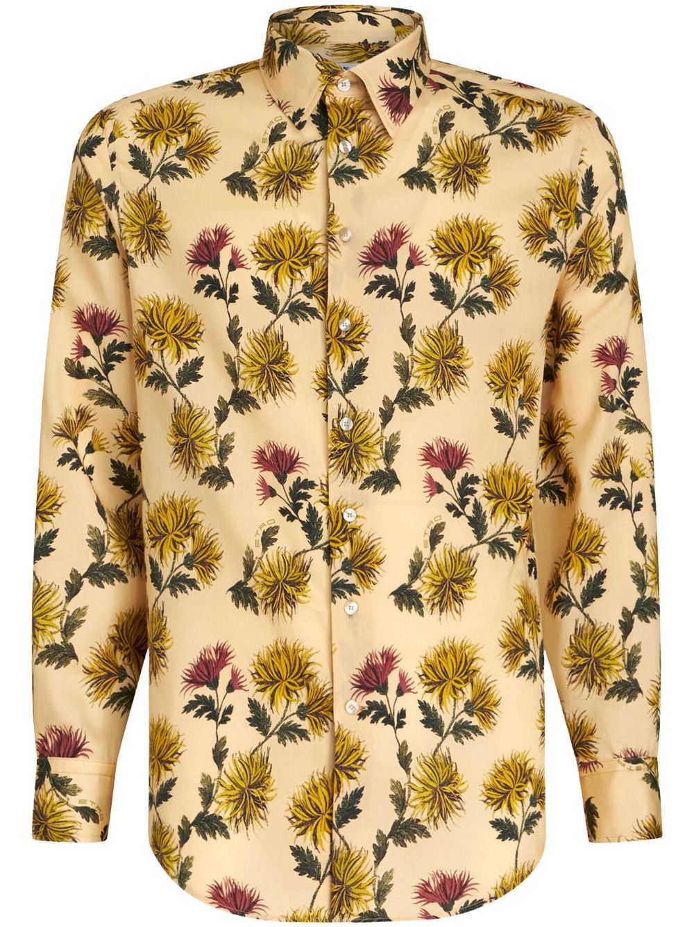 ETRO botanical-print cotton shirt - Yellow von ETRO