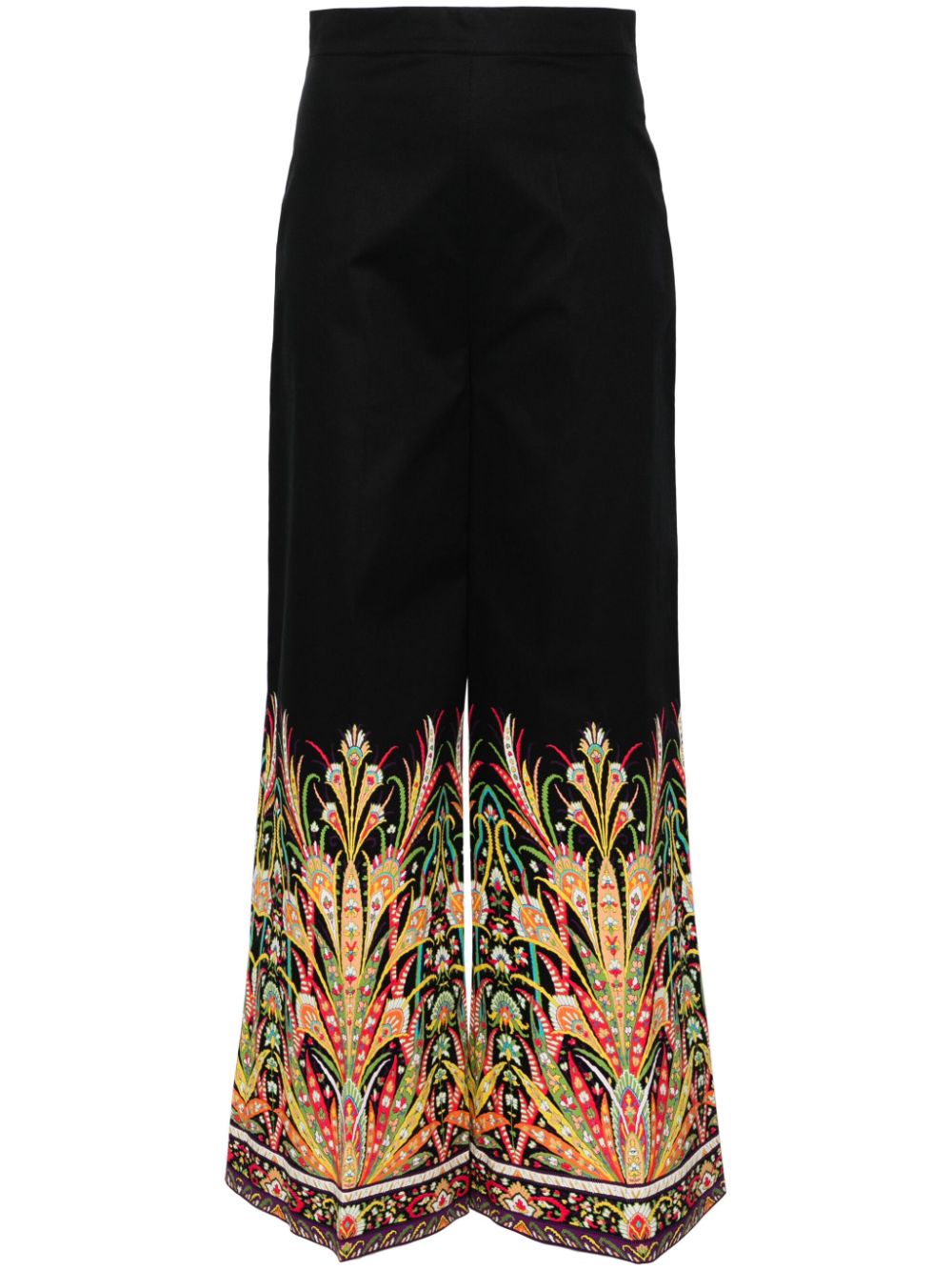 ETRO botanical-print palazzo pants - Black von ETRO