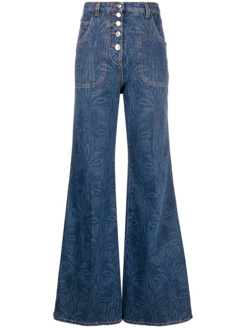 ETRO buttoned flared jeans - Blue von ETRO