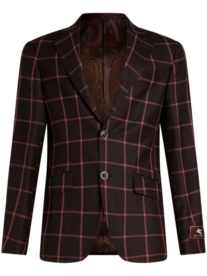 ETRO checked jacquard blazer - Red von ETRO