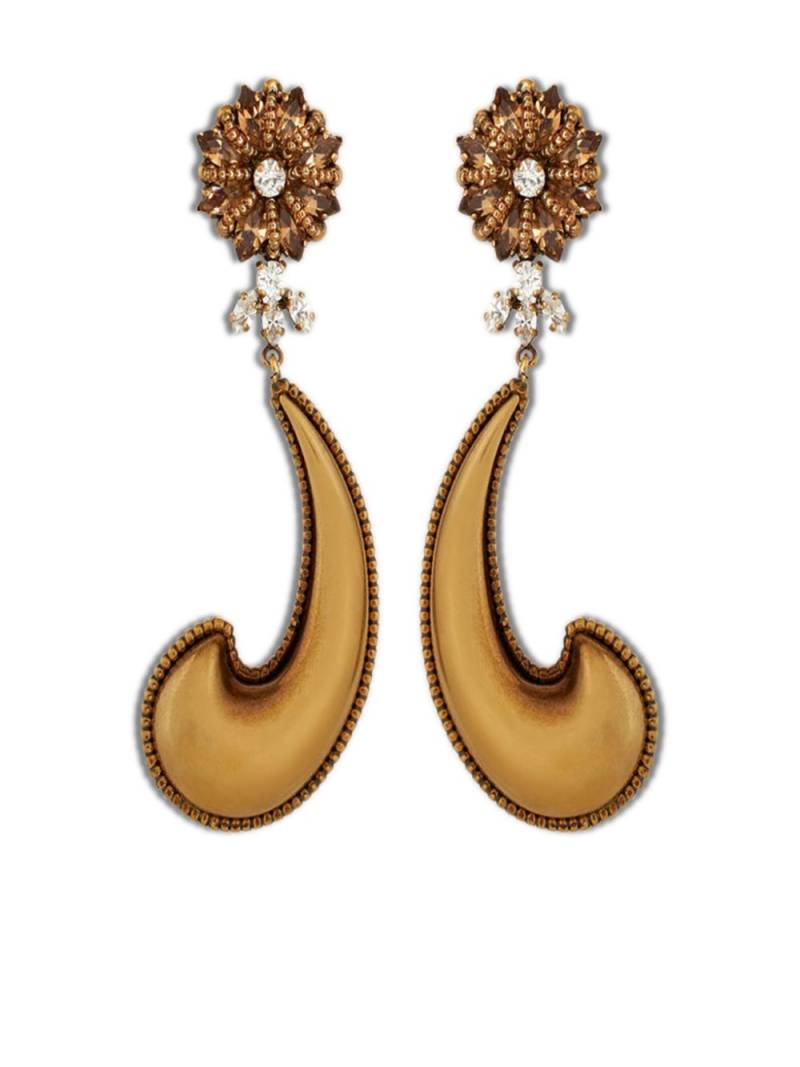 ETRO crystal-embellished paisley earrings - Gold von ETRO