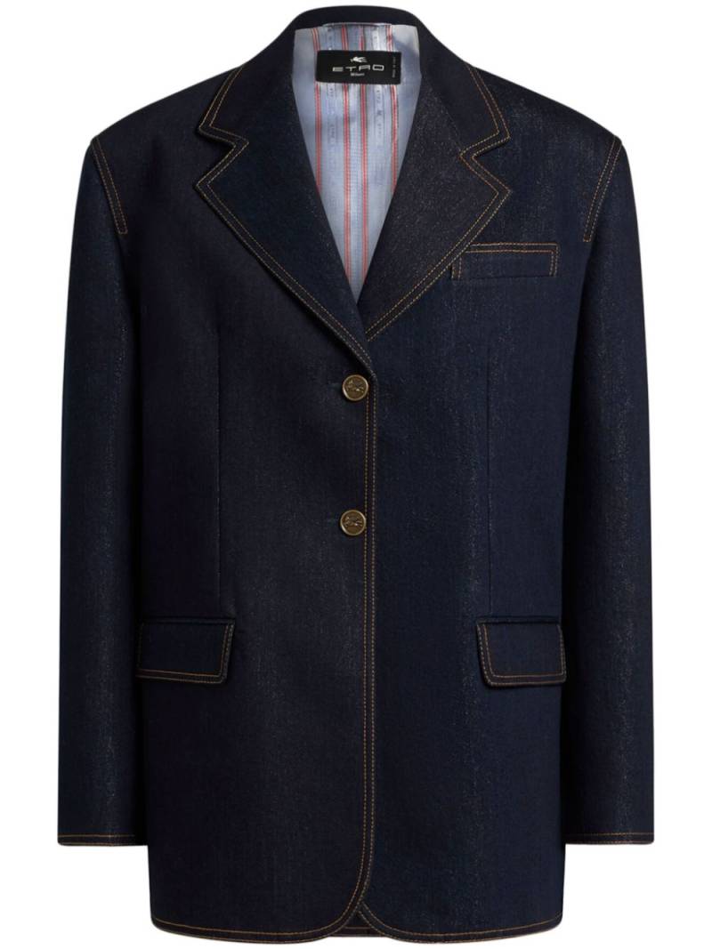 ETRO denim blazer - Blue von ETRO