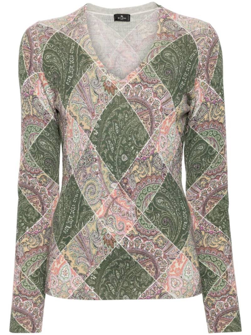 ETRO diamond-pattern sweate - Neutrals von ETRO